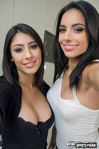 busty, hot topic, real amateur selfie of two hot emo spanish teen girlfriends seduce you