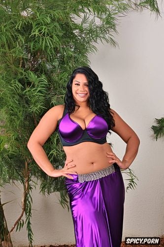 tanned skin, front view, at a dance festival, gorgeous1 75 curvy bellydancer