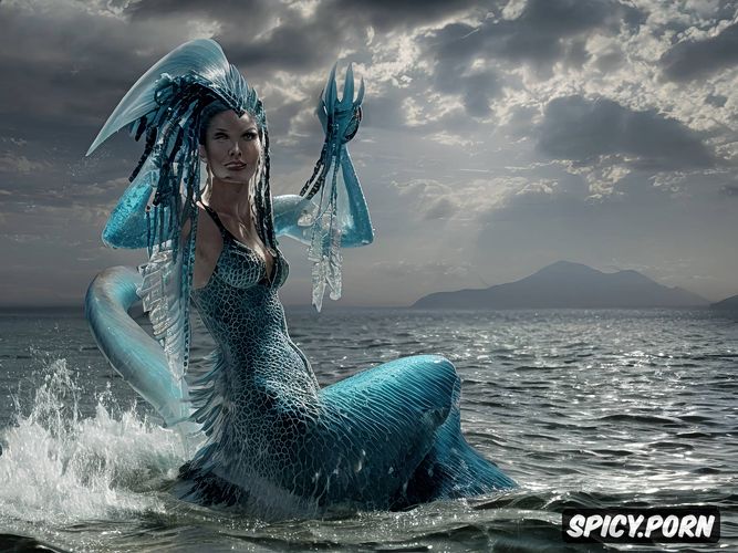 female merfolk, sea, water