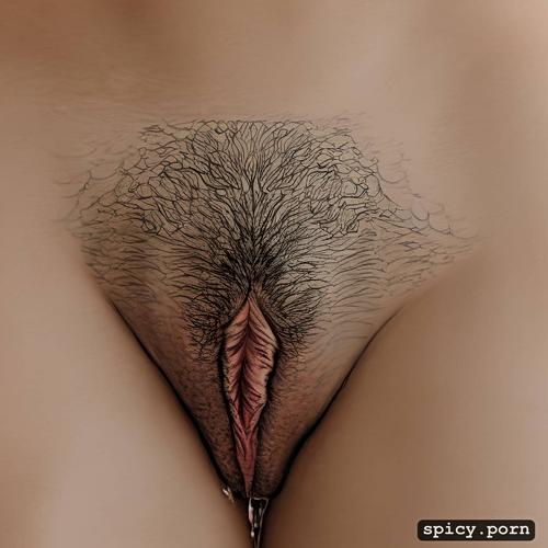 pubic hair, masterpiece, highres, close up wet pussy, teen, bending over