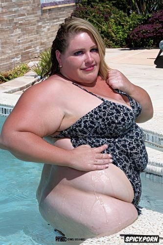 hot tub, enormous ass, white woman, detailed face, color photo