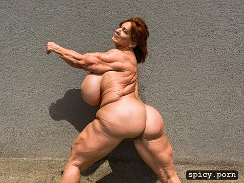big leg, fat shaggy ass, chubby muscle lady, 4k high resolution image