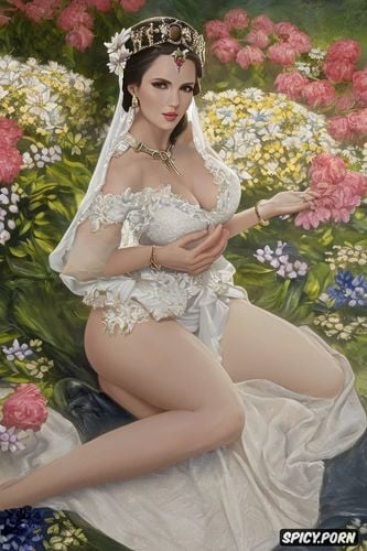 konstantin razumov, textured paint, puffy long nipples, pierre auguste renoir