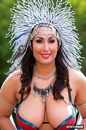 gorgeous south indian belly dancer, giant hanging breasts, hourglass figure