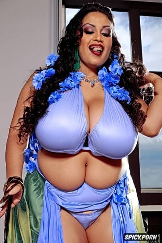 busty, hourglass figure, seductive, gigantic saggy tits, color photo