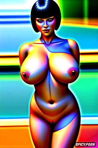 giant breasts, prime maturity, gigantic nipples, precise lineart