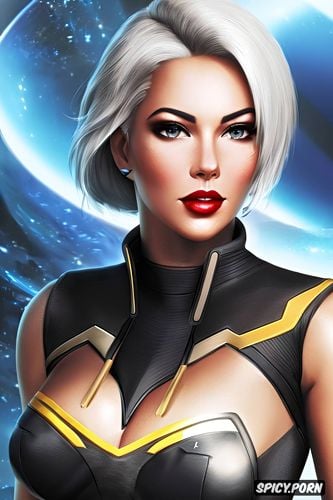 high resolution, ultra detailed, ultra realistic, ashe overwatch beautiful face young tight low cut star trek uniform masterpiece