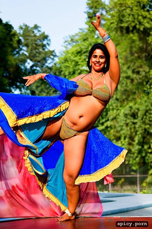 flawless perfect stunning smiling face, 61 yo beautiful indian dancer