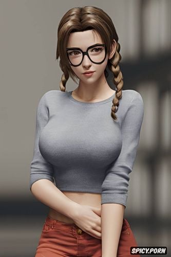 final fantasy vii remake, tight black sweater, sexy teacher