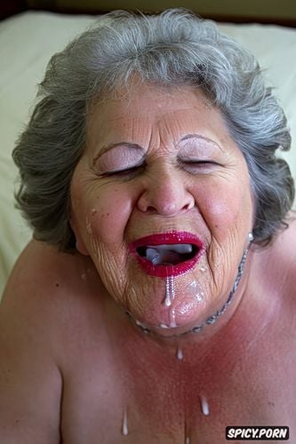 erotic, masterpiece, gray hair, visible nipples, old fat grandmother