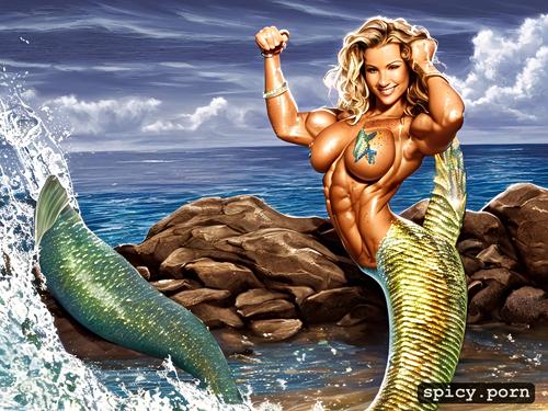 roided muscles1 7, sunset, brown eyes1 6, mermaid tail1 62, cory chase female bodybuilder1 7