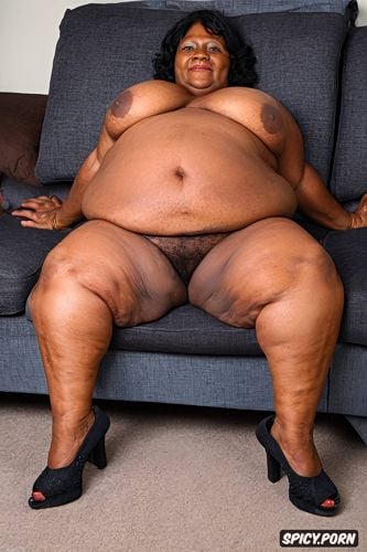 ssbbw, plumper, legs open, old, grandmother, busty, open hairy pussy