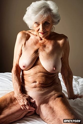 ninety year old texas grandma, shaved pussy, gray hair, nude