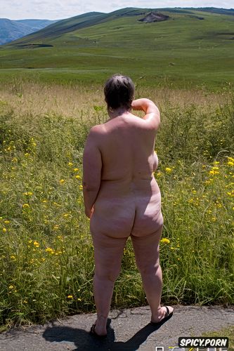 red ass from whipping, wide buttocks, fat old woman, photography high realism and 16k quality