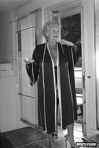 long thick nipples, grandma bathrobe flashing, smoking a cigarette