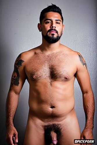 imagen hombre solo moreno mexicano atletico musculoso guapo pene super dotado erecto xxl desnudo tatuado maquillaje de halloween