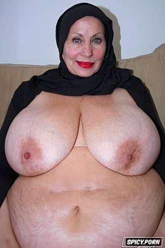 fifty of age, perfect anatomy, best quality, huge sagging breasts