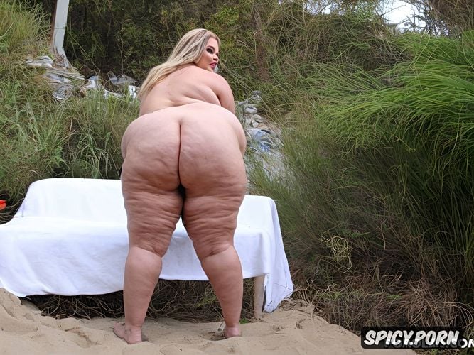 giant fat ass, huge boobs, obese, bubble butt, facing camera