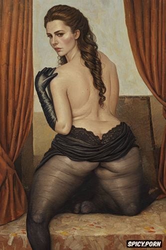 leather gloves, paul peter rubens oil painting, tamara de lempika oil painting