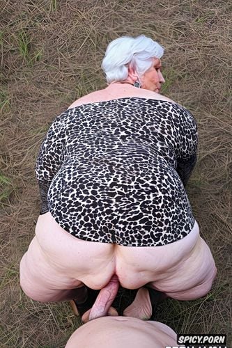 white granny, good anatomy, gorgeous face, enormous ass, centered