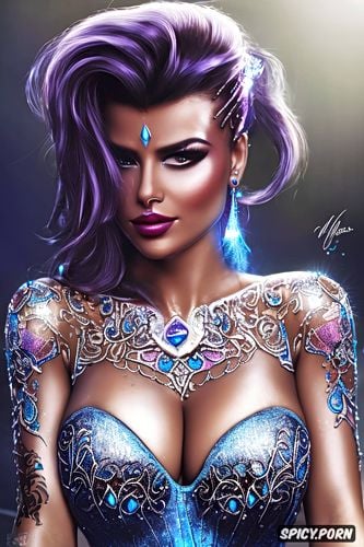 sombra overwatch slutty disney princess cinderella tight low cut cinderella ballgown tiara beautiful face tattoos on tits milf