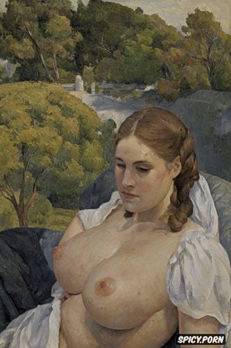 belly, félix vallotton oil painting, voluptuous body, paul gauguin oil painting