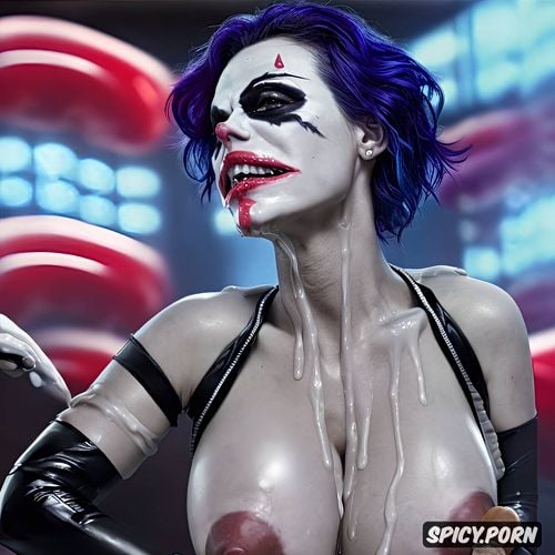 jacy jacyne, gyno chair, breasts being inflated with joker venom 1 8