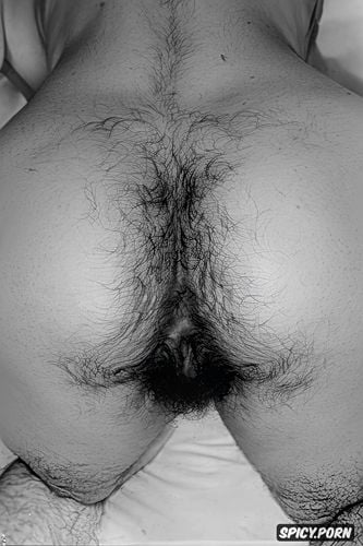 very tight hirsute pussy brunette arabic female, butt cheeks and legs entirely covered in coarse dark hair very hirsute very hairy butt cheeks hairy legs hairy armpits