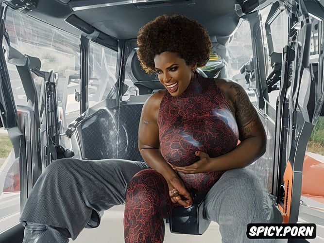 woman afro american bbw, having intense sex, showing his gigantic hard black thick ebony erect dick