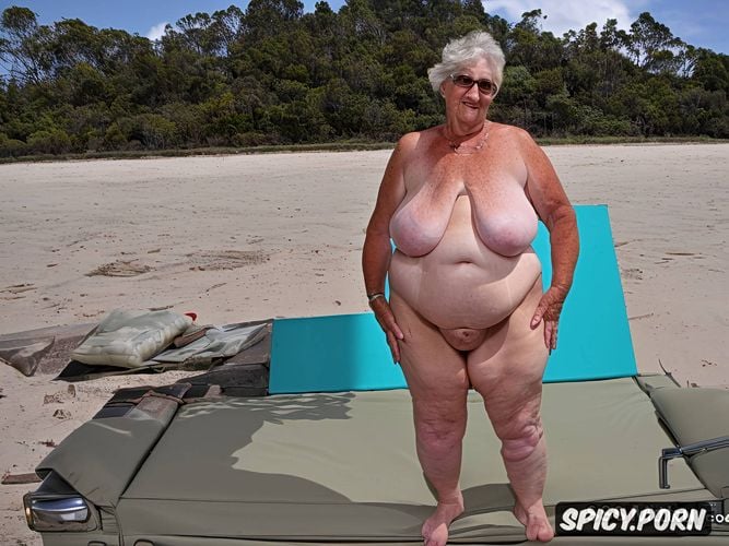 90 year old australian grandmother extremely obese, freckles