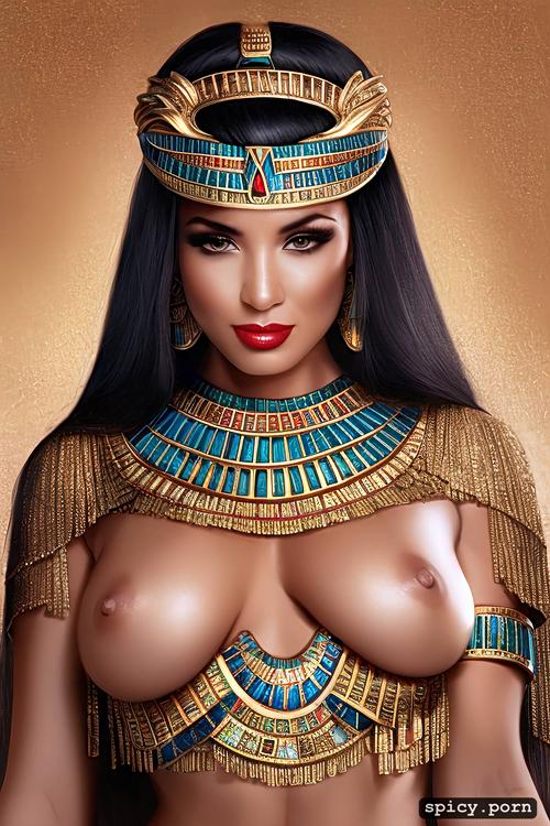 elegant, jewelry, beautiful, egyptian goddess, topless