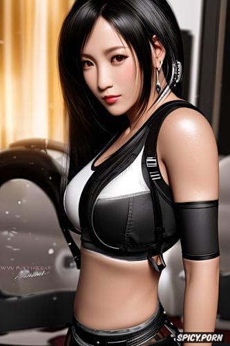 small firm natural tits, asian skin, masterpiece, final fantasy vii remake