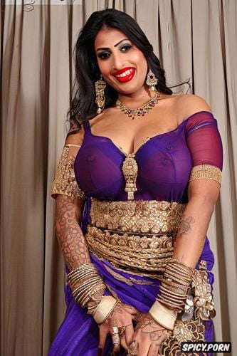 color photo, beautiful, wide broad hips, gorgeous voluptuous indian model milf bride