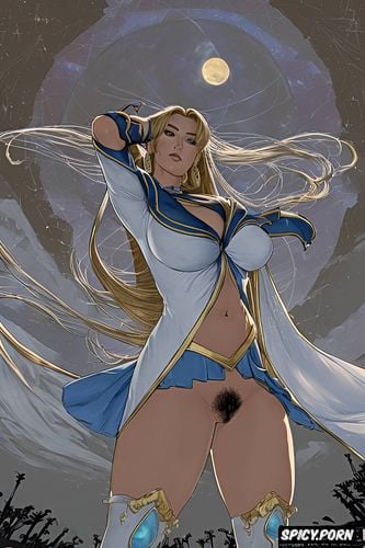 blue cape, pubic hair, hairy pussy, el greco, claudia schiffer sailormoon