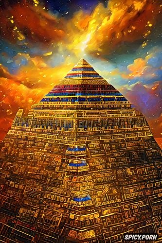 kaleidoscope, and of the world, gold, god, aztec pyramid