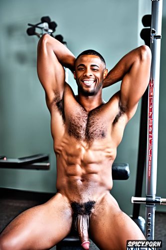 abnormally big, solo, angular face, black male, lean body, highres